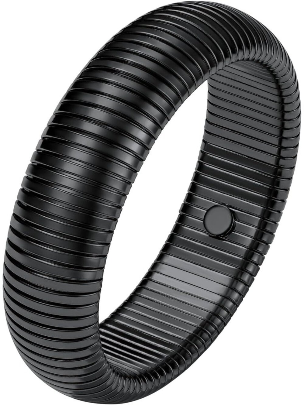 Fashion-Forward Black Stretch Bangle - Hypoallergenic Cuff Jewelry for Women